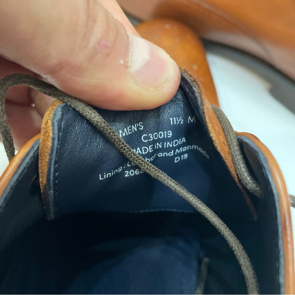 Cole Haan Harrison Oxford British Tan Brown Dress Shoes C30019 Size Mens 11.5 M - Picture 6 of 7